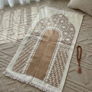 Islamic prayer mat light brown